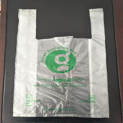 La borsa solubile in acqua della maglietta PVA del sacchetto della spesa ecologico del campione libero ha personalizzato